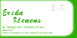 erika klemens business card